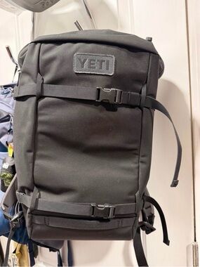 Yeti Black Roll-Top Backpack with Buckle Straps